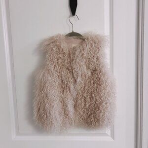 DOUUOD Child Sheep fur vest Fits 6-8 year old child
